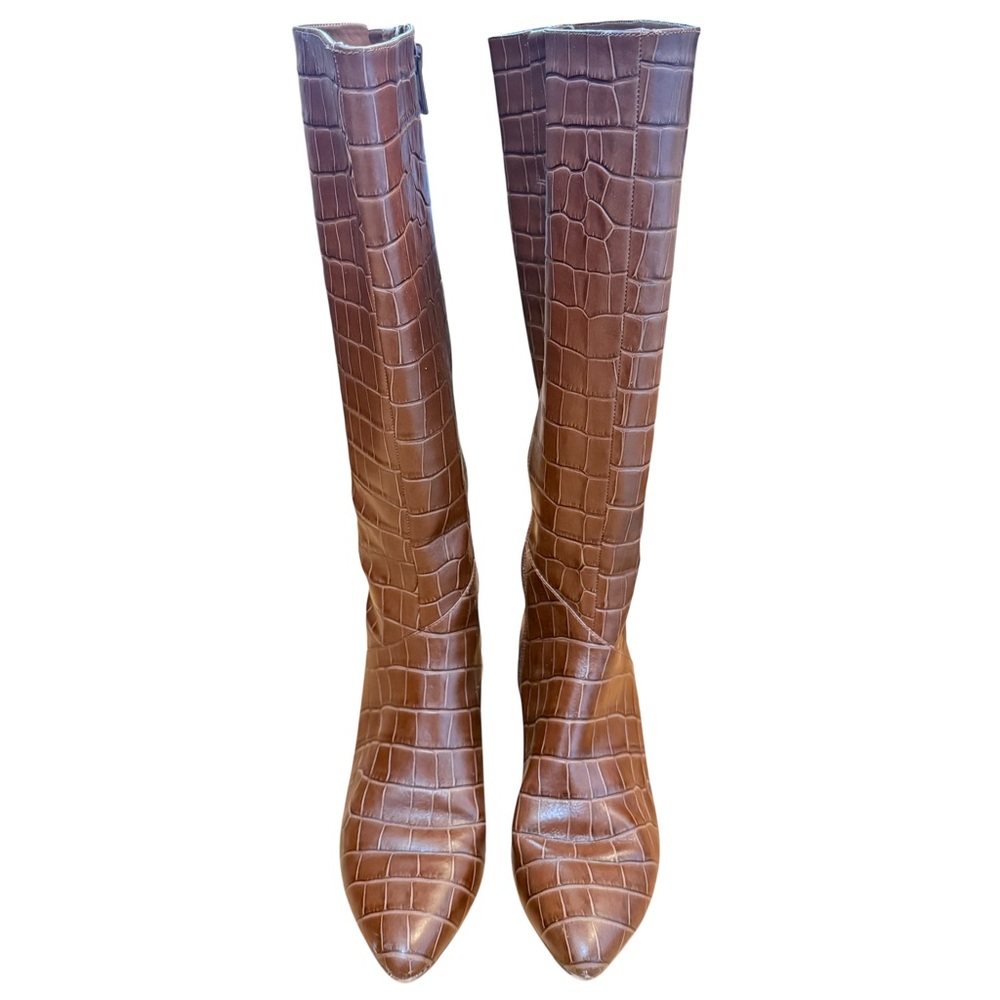 Wide Calf, Naturalizer Melanie Croc-Embossed Heeled Boots, Women’s 8 - Picture 2 of 7